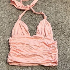 Edikted Pink Ruched Tank Top